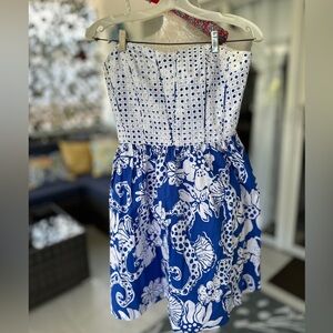 Lilly Pulitzer Blue and White Patterned Dress